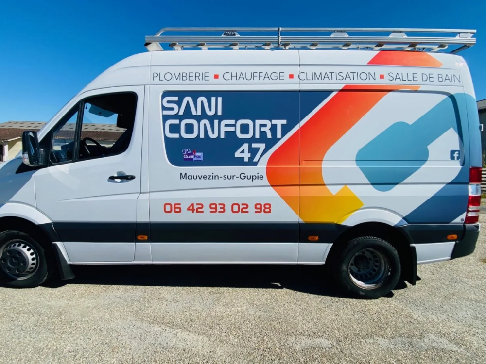 Marquage semi-covering véhicule entreprise à Marmande
