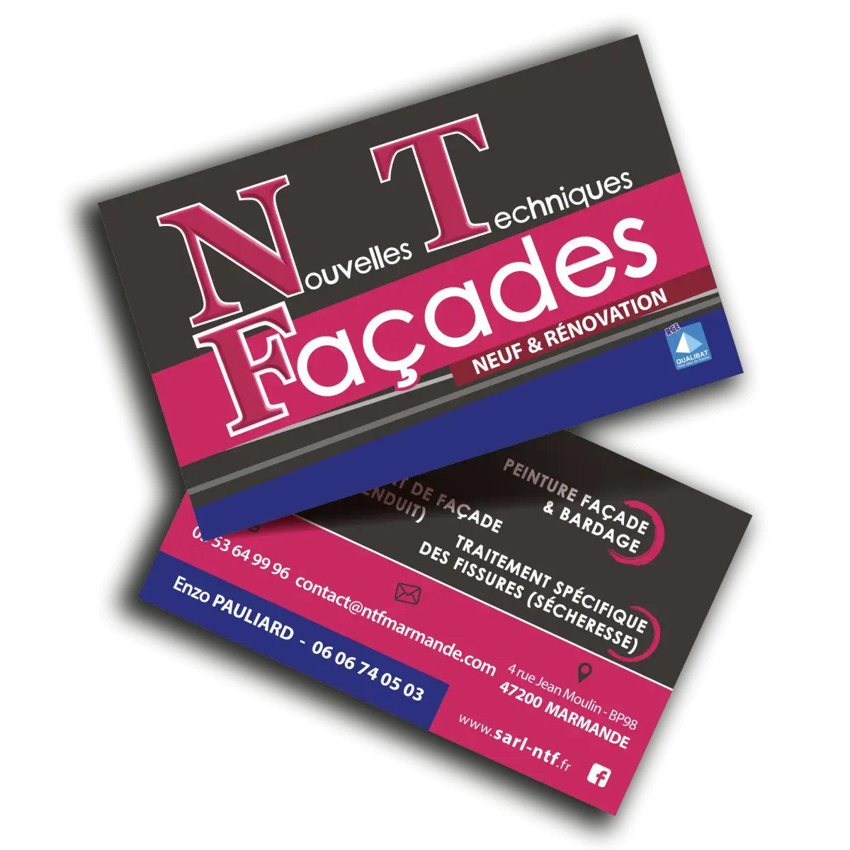 création et impression cartes de visite NTF by couleur pixel marmande 47
