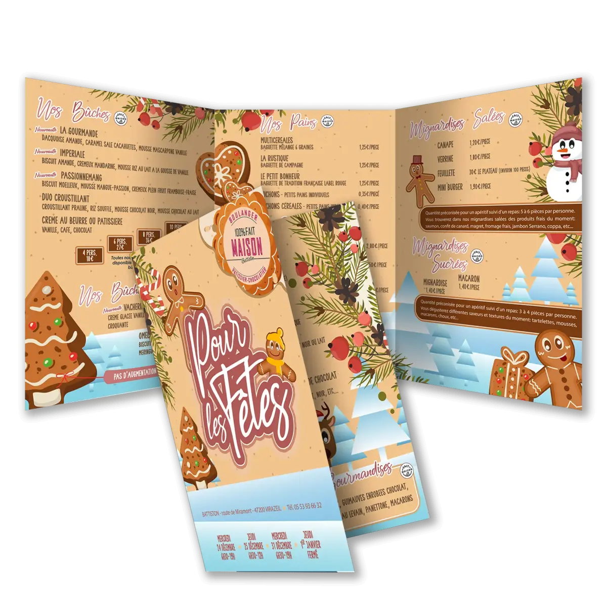 création et impression dépliants boulangerie battiston by couleur pixel marmande 47
