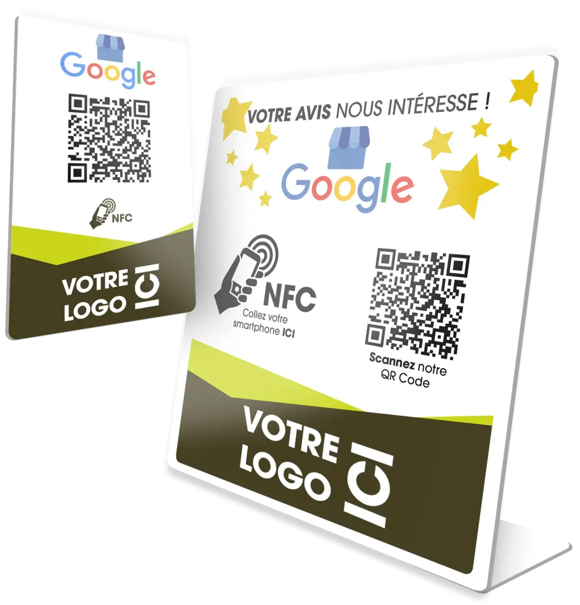 plaque et carte avis google personnalisée sans contact nfc avec qr code by couleur pixel marmande 47