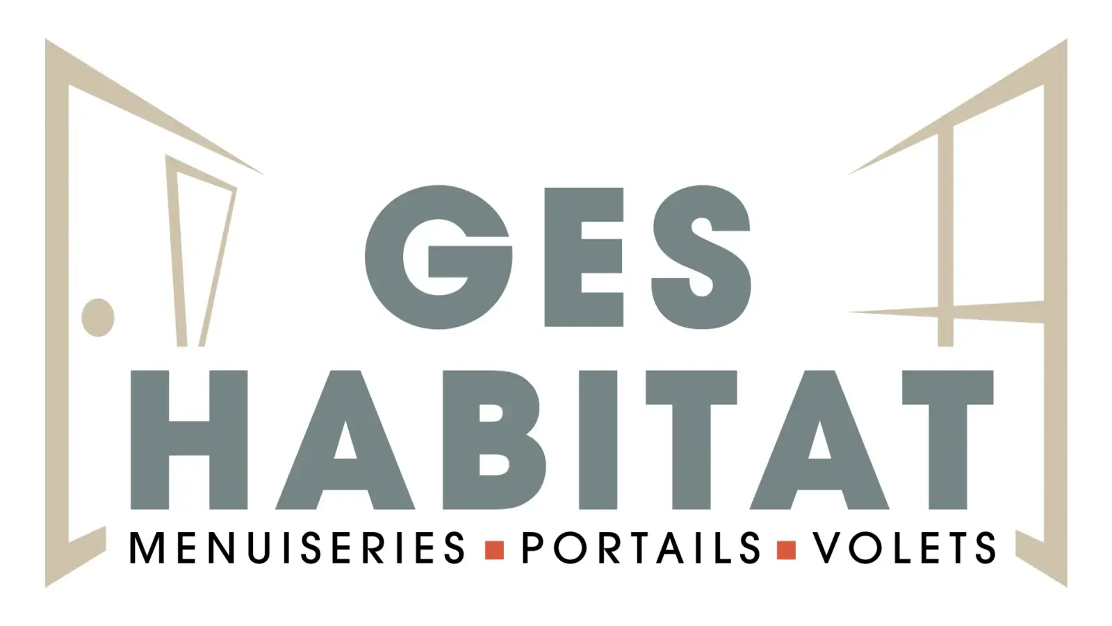refonte et modernisation du logo ges habitat menuiserie à marmande