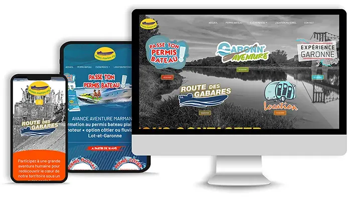 Creation site internet avance aventure marmande Couleur Pixel agence de communication sur Marmande
