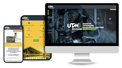 Creation site internet utm 47 topographe Couleur Pixel graphiste et agence de communication sur Marmande