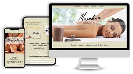 Creation site internet mesoke massage a domicile langon la reole Couleur Pixel graphiste et agence de communication sur Marmande